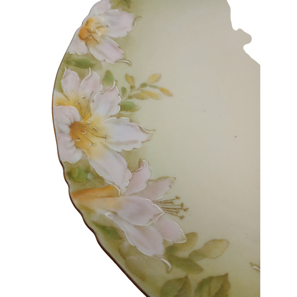 P.T. Germany Tirschenreuth Porcelain Hand Painted Lily Floral Plate - Picture 3 of 6